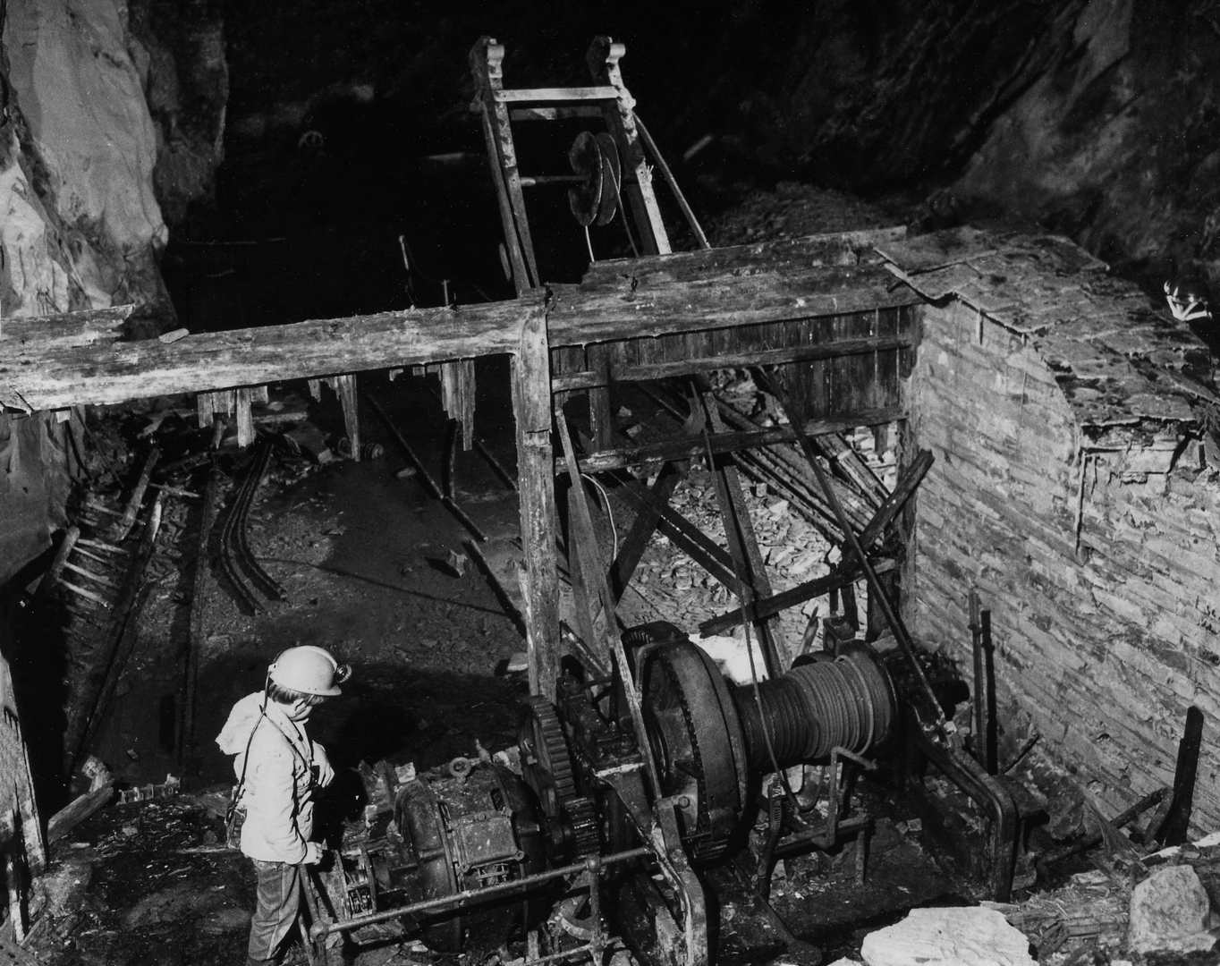In Cwmorthin slate Mine incline gear